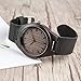 Men Wood Watch BOBO BIRD Vintage Analog Quartz Wooden Wrist Watches Casual Mens Watch with Cowhide Leather Strap Band Black Handmade