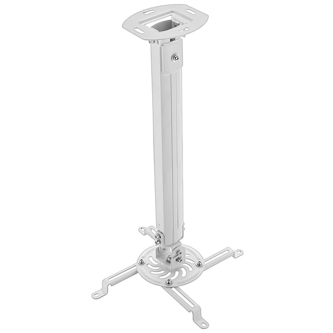 deleyCON Universal Beamerhalterung Deckenhalterung +-15° Neigbar - 360° Drehbar - bis 13,5Kg - Höhenverstellbar 545mm-900mm -