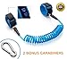 Anti-Lost Child Link - Wristband - Leash (2-Pack) - Safety Harness Strap for Toddlers with Kid-Proof Button Closure for your Peace of Mind. 2 Bonus Carabiners by SmartFux