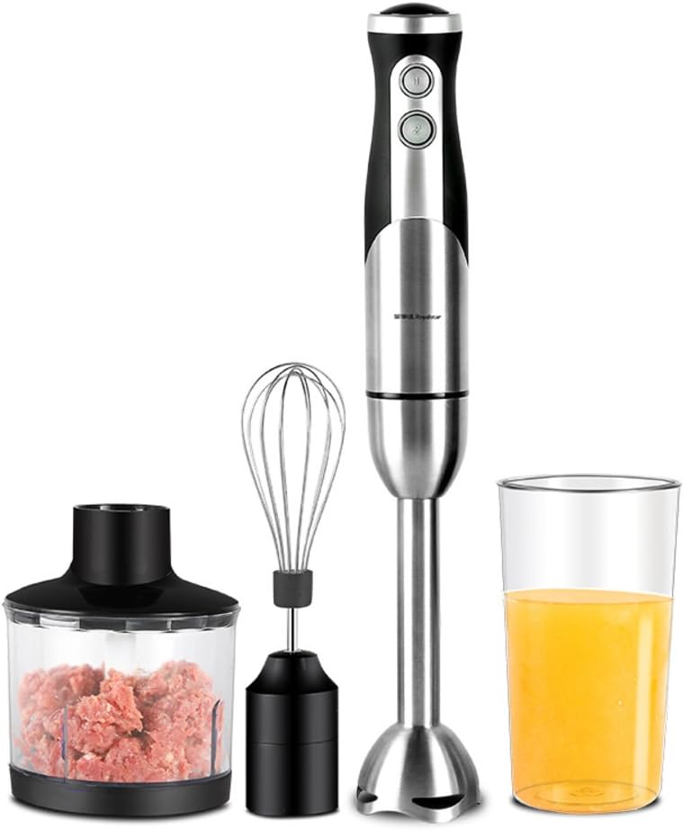 2-speed Hand blender set Stick blender High speed Smothie blender Bullet blender Electric mixer Nutrition food processor With 1.5l bpa free glass jar function juicer For smoothies shakes baby food -A