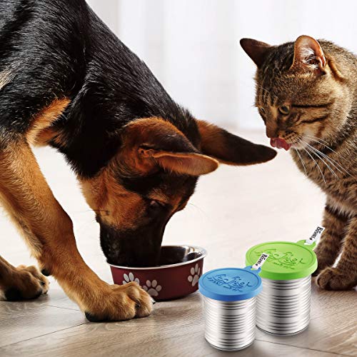 BOSHEL Cat Food Lid 2 Pack Silicone Dog Food Can Lids Dog Food