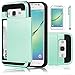 Galaxy Core Prime Case, EC Galaxy Prevail LTE Case, Hybrid Dual Layer Shockproof Bumper Wallet Case Cover with Card Holder for Samsung Galaxy Core Prime/Prevail LTE G360 (Turquoise)