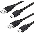 JEDELEOS TI84 USB Cable for Texas Instruments Calculator, TI-84 Plus, TI-84 Plus C Silver Edition, TI 89 Titanium, TI Nspire CX/TI Nspire CX CAS Graphing Calculators (Pack of 2)