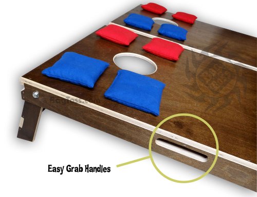 Bag Toss Long Board Regulation Size Cornhole Game Set (4ft x 2ft, Classic Version - Heritage Finish)