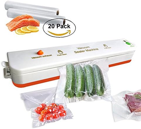 Luxanna Vacuum Sealer Machine, Automatic Vacuum Sealing System, for Food Preservation and Storage including Starter Kit and 20 Sealer Bags for Free, for Food Save (Vacuum Sealer Machine)