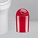 Umbra 1.25 Gallon Mini Waste Can with Removable Swing-Top Lid - Small Garbage Bin for Kitchen, Bathroom, Bedroom, Office - Compact Trash Can Fit Under Tables & Counters - Red