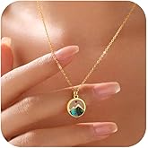 Mountain Mustard Seed Necklace 925 Sterling Silver Faith Christian Necklace for Women 14K Gold Plated Geometric Rhombus Pendant Necklace Jewelry Baptism Confirmation Religious Mothers Day Gifts