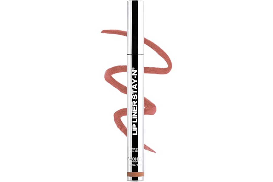 Sacheu Lip Liner STAY-N Peel Off Lip Stain — Long Lasting Waterproof Lip Tint with Hyaluronic Acid & Vitamin E — Transfer Proof Matte Finish, Vegan & Cruelty-Free (p-INKED)