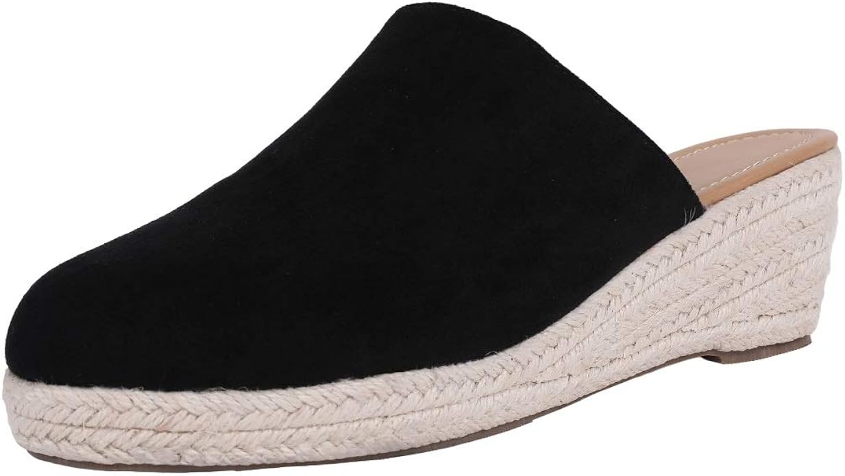 closed toe wedge mules