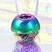 MultiBey Holographic Colorful Paper Clip Dispensers Red Blue Green Purple Smooth Steel Paperclip Bookmark Magnetic Holder (Paper Clips)