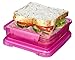 Sistema Lunch Collection Sandwich Box Food Storage Container, 15.2 Ounce/1.9 Cup, Assorted Colors