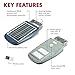 Wagan 1,000 Lumens Outdoor LED Solar Street Light Waterproof Motion Detected Area Light with Remote Control, El- 8576-2