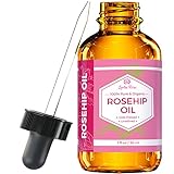 Leven Rose Organic Unrefined Rosehip Oil for Healthier Hair and Softer Skin, 1 fl. oz.