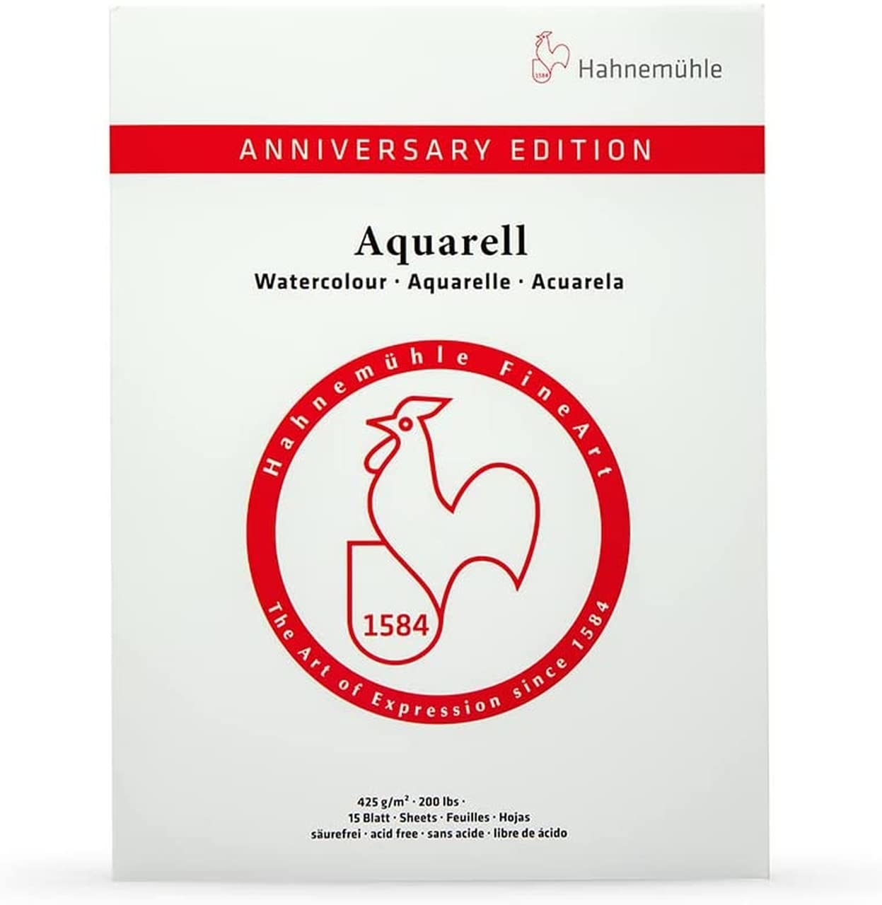 Watercolour Pad Anniversary Matt 425 g/m², 30 x 40 cm, 15 Sheets