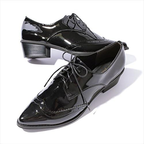 Amazon ティティベイト ヒール付きオックスフォードシューズ ブラック S Titivate ティティベイト ブーツ ブーティ