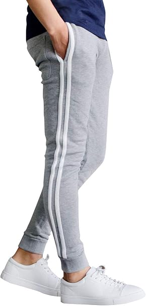 Amazon ネバー Never スウェット メンズ ズボン ボトムス スウェット ジョガーパンツ 無地 ライン ルームウェアボトムス 通販