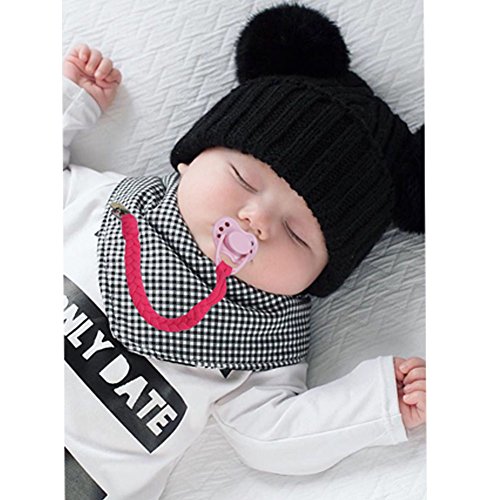 Hombae Pacifier Clips for Boys and Girls, Baby Universal Pacifier Holder for All Styles Pacifiers, Teething Toys or Soothie By Hand-Made Braided (4 Pack)