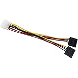 Wired-up PC-7 LP4 to 2 SATA Internal Power Splitter Cable
