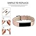 iGK Leather Replacemnt Bands Compatible for Fitbit Alta and Fitbit Alta HR, Genuine Leather Wristbands with Stainless Steel Buckle Rose Gold