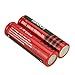 MuchBuy 8 Pack of 18650 3.7v 9800mAh Li-ion Rechargeable Battery Red