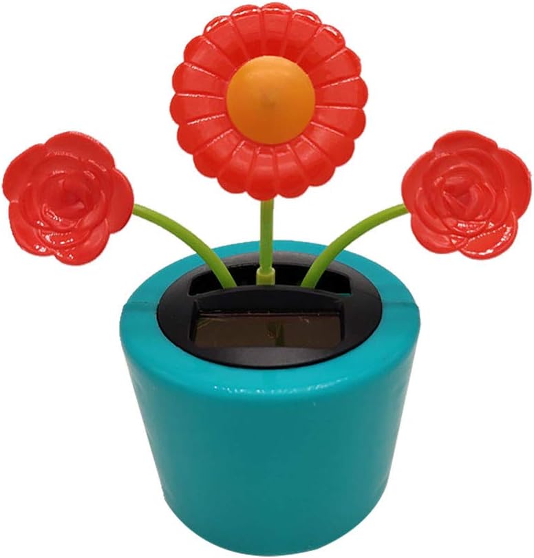 Shotbow Dancing Solar Toys, 26 Styles Solar Dancing Flower Cactus Solar Powered Toys Car Swinging Dancing Toy Car Windowsill Decoration Holiday Car Dashboard Office Home Desk Decor (H)