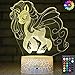 Longxu Unicorn Gifts 3D Night Lights for Kids with Remote & Smart Touch 7 Colors + 16 Colors Changing Dimmable Unicorn Toys 1 2 3 4 5 6 7 8 Year Old Girl Gifts (Beautiful Unicorn)
