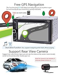 Camers de copia de seguridad inalámbricos incluidos Reproductor de DVD 2 Din Car Estéreo Autoradio con sistema Wince Automóvil 3D GPS Auto Radio PC Electrónica Doble Din MP3 Música Capacitiva Pantalla táctil en la consola central N