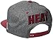 NBA Miami Heat Men's Fanwear Flat Brim Snapback Cap, One Size, Grey