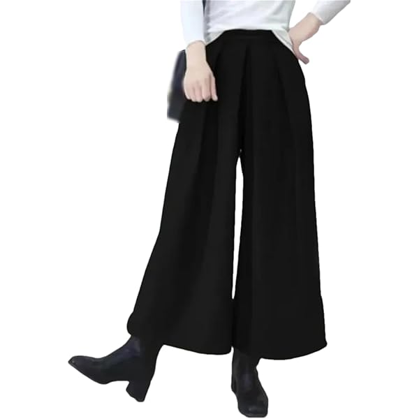EsEiCo Womens Wide Leg Slant Pockets Zipper Palazzo Pants