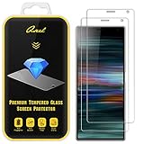 QSEEL [2-Pack] for Sony Xperia 10 Plus Tempered Glass Screen Protector, 9H 2.5D 0.26mm Ultra Thin Glass Screen Film/Anti-Scratch/High Clarity/Smooth Touch (Flat Area Covered, Xperia 10 Plus)