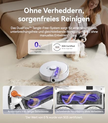 Freo Z10 Pro Saugroboter mit Wischfunktion 18.500Pa Teppichreinigung — Foto 6 von 8