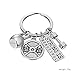Gmai Fitness Gym Keyring with Quotes, Weight Plate, Dumbbell, and Kettlebell Exercise Bag Charm Pendant Keychain (Strong)