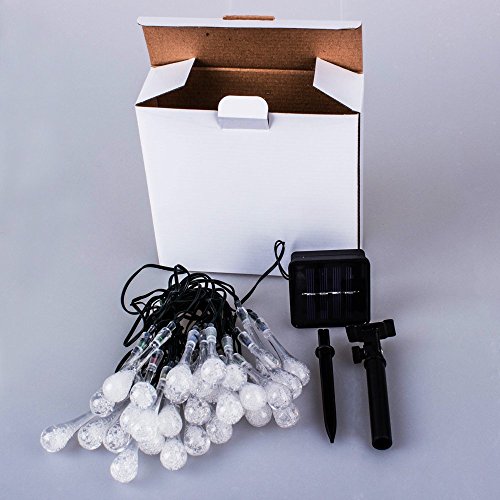 Solar Lichterkette, T-SUN 30 LED Lichterkette Wassertropfen Wasserdichte Garten Beleuchtung, Weihnachtsdekoration… – Bild 8