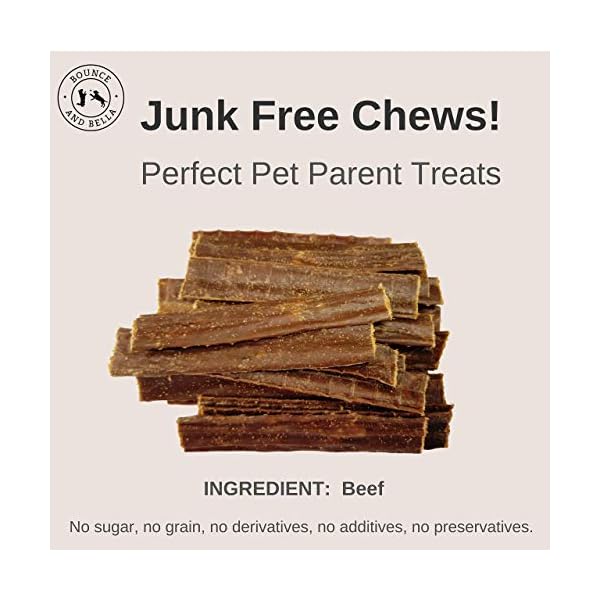 Bounce-and-Bella-Natural-Dog-Chews--100-Pure-Beef-Air-Dried-Treats-for-Dogs--Just-One-Ingredient-Deliciously-Healthy-Crunchy-Dog-Chew-for-your-Dog-or-Puppy-100g-per-pack Bounce and Bella Natural Dog Chews – 100% Pure Beef Air-Dried Treats – Natural Dog Treats Just One Ingredient…