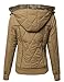Made by Emma Women's Quilted Puffer Jacket with Detachable Faux Fur Hood