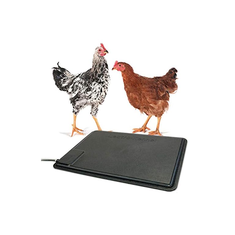 K&H Pet Products ThermoChicken Heated Pad, Black, 12.5 Inches X 18.5