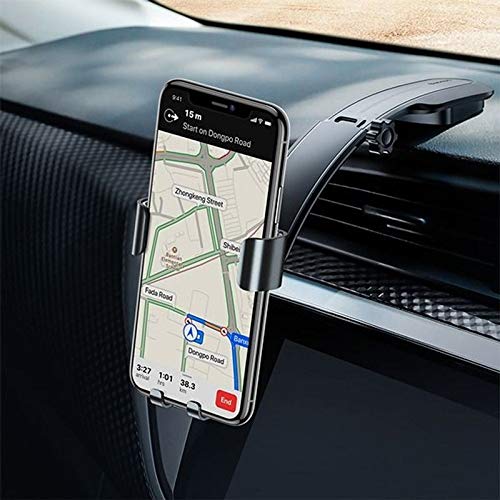 Insten Metal Age Gravity Connecting Rod Type Car Mount Phone Holder, Black for iPhone 11/11 Pro XS X 8 7 6 5 Plus Universal