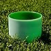 TOPFUND Green F Note Crystal Singing Bowl Heart Chakra 8 inch with Heavy Duty Carrying Case and Singing Bowl Mallet Suede Striker