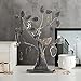 MyGift Silver Metal Jewelry Tree with Bird Nest - Holds up to 48 pair Earrings