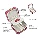 Small Travel Jewelry Box Organizer PU Leather Portable Storage Case for Mini by Angela and Tina (red)