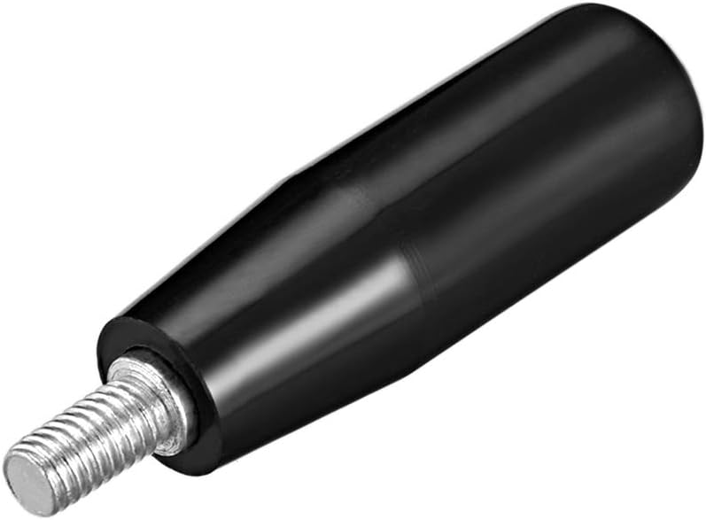 sourcing map Revolving Handwheel Machine Handle M6 Male Threaded Stem, Black, M6 x 50mm