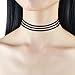 FIBO STEEL Choker Necklace for Women Girls Gothic Choker Velvet Necklace 3Pcs Black