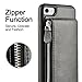 iPhone 8 Case/iPhone 7 Case Zipper Wallet, iPhone 7 Leather Case with Kickstand, LAMEEKU Shockproof Apple 7 Credit Card Holder Slot Cases, Protective Cover for Apple iPhone 7 / iPhone 8 4.7
