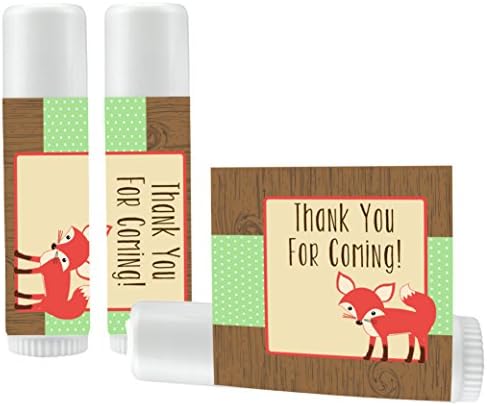 12 Fox Lip Balm Favors for Boy - Woodland Baby Shower Favors - Boy Fox Baby Shower - Woodland Birthday Favors - Fox Birthday Favors