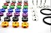 Amooca Purple Finish JDM Quick Release Fasteners for Car Bumpers Trunk Fender Hatch Lids Kit