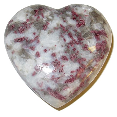 Tourmaline heart rubellite 50 pink white love crystal f…