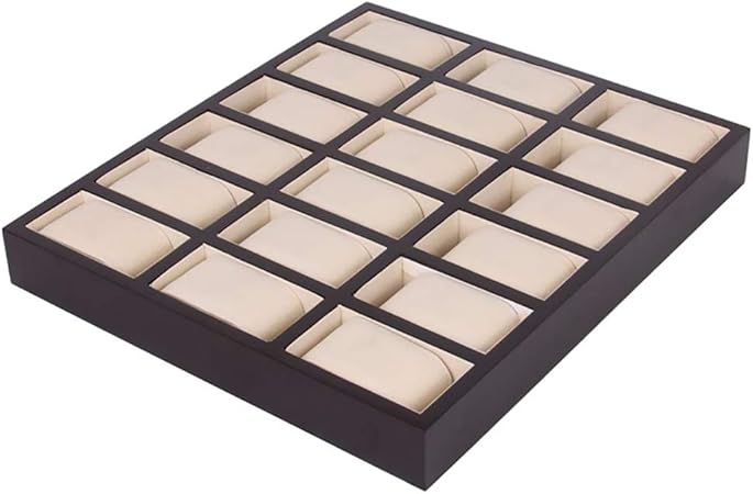 aoory - Caja organizadora de Joyas con 18 Ranuras para Relojes: Amazon.es: Hogar