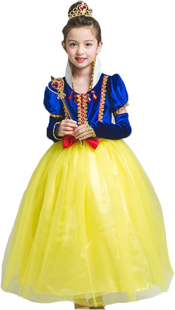 Amazon Co Jp フォーペンド Forpend 子供ドレス 白雪姫風 コスプレ 衣装 ハロウィン仮装 コスチューム 110 1 130cm プリンセスドレス Mx31 服 ファッション小物