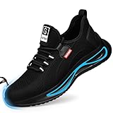 GLANOUDUN Steel Toe Shoes for Men Women Breathable