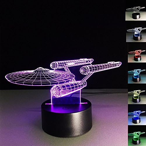 Creative 7 Color Changing 3d Led Night Lights 3d Optical Illusion Led Lamp For Bedroom(Sta Trek)